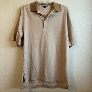 Polo Golf Ralph Lauren Men's Tan Polo Shirt 100% Cotton Size Medium